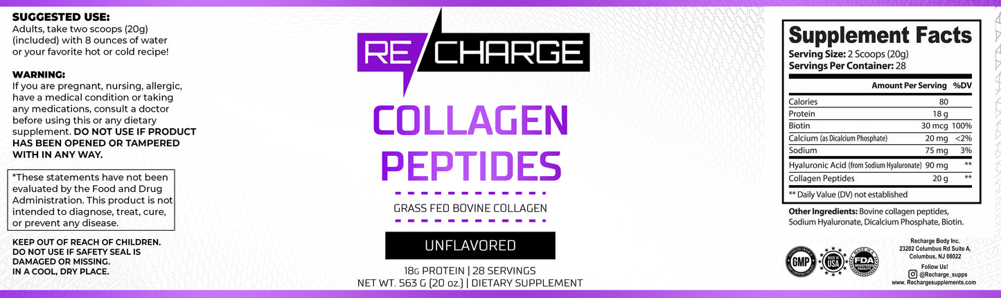 Collagen Peptide Protein Powder (18g protein)