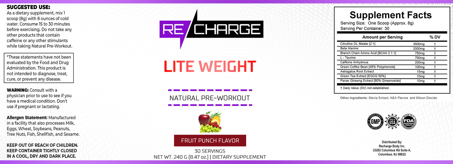 Natural Pre-Workout